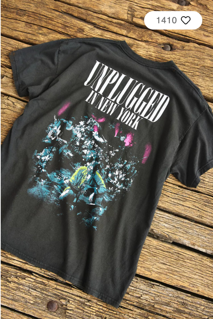 Urban Outfitters Nirvana Unplugged Graphic Tee Shirt Medium
